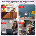 Amethyst Crystal Tree of Life with White Aura Base – Gemstone Tree for Shelf & Home Bedroom Decor – Crystals and Healing Stones, Cute Purple Birthday Gifts & Housewarming Gifts for Women Mom Sister