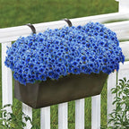 20 Bundles Artificial Flowers for Outdoors,UV Resistant Fake Flowers with Plastic Plants,Silk Faux Fowers for Outdoor Planters,Fake Realistic Flowers Window Box Front Porch Hanging Basket Decor-Blue