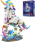 JMBricklayer Unicorn Building Sets for Adults with Lights 70008, Myth Art Creator Animals Display Ideas, Magical Rainbow Unicorn Home Decor, Building Toys Christmas Birthday Gifts for 14+(1492 PCS)