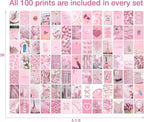 Y2K BOO Soft Rose Pink Aesthetic Wall Collage Kit – 100 Dreamy & Romantic Photos, 4"x6" Prints for Teen Girls Dorm Room Decor, Soft Rose Color Softscape Moments, Ideal Gift for Birthday & Graduation