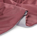 Amazon Basics Twin/Twin XL Reversible Comforter Lightweight Microfiber All Season Blanket, Burgundy/Grey