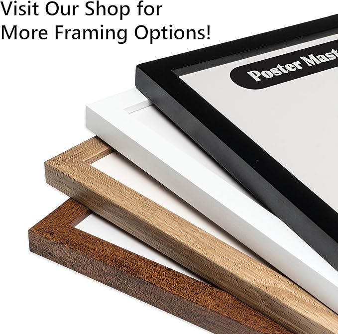 Poster Master Vintage Poster - Retro Minimalist Print - Gift for Artist, Friend - Horse, Line Drawing, Sketch, Abstract - Wall Decor for Living Room, Bedroom, 8x10 White Framed