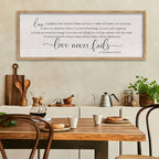 LuZhiQiang Love is Patient Love is Kind Wall Decor 40"X15" Bible Verse Quote 1 Corinthians 13 For Bedroom Above Bed Christianity Couple Sign Large Wood Framed Wall Hanging Art (Wood)