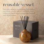LAFCO New York Absolute Collection Reed Diffuser, Labdanum - 15 oz - Up to 1 Year Fragrance Life - Reusable, Hand Blown Glass Vessel - Nylon Reeds - Made in The USA