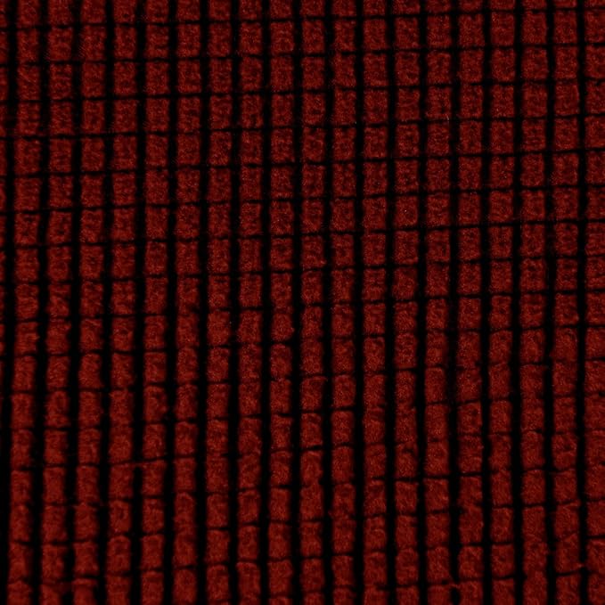 Easy-Going Recliner Stretch Sofa Slipcover Sofa Cover 4-Pieces Furniture Protector Couch Soft with Elastic Bottom Spandex Jacquard Fabric Small Checks(Recliner,Wine) Large