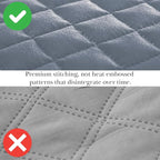 Southshore Fine Living, Inc. Twin Quilt Set, Quilted Blue Bedspread Twin/XL Quilt with Matching Pillow Sham, Soft Microfiber, Lightweight Coverlet Set, Easy Care, Machine Washable, Slate Blue