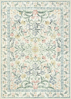 Wonnitar Large Living Room Rug, Floral 10 x 14 Machine Washable Area Rugs, Soft Boho Ultra-Thin Non-Shedding Indoor Aesthetic Carpet for Bedroom Dining Room Office