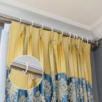 Hotop 30 Pcs Metal Drapery Curtain Rings 0.98/1.26/1.65 inch Interior Diameter and 30 Pcs Hanging Curtain Drapery Pin Hooks for Window Door Shower(25 mm,White)