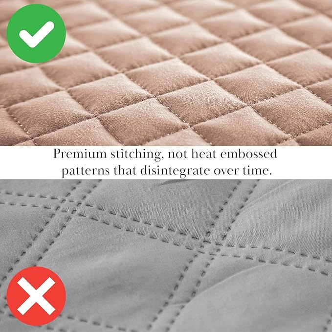 Southshore Fine Living, Inc. Twin Quilt Bedding Set, Soft Brushed Microfiber Blush Pink Quilt, Twin Coverlet Bedspread, Wrinkle & Pet Hair Resistant Bedding, Easy Care with 1 Pillow Sham, Blush