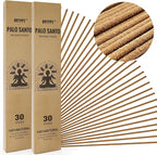 Palo Santo Incense Sticks, 100% Natural sustainably harvested Peruvian Palo Santo, Suitable for Meditation, Relaxation, and Spiritual Purification. (60 Palo Santo Sticks)