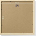 Vittanly 12x12 Picture Frames Set of 9, Shatter Resistant Plexiglass, Display 8x8 Pictures with Mat or 12x12 without Mat, Photo Frames for Wall Mount, Engineered Wood, OAK