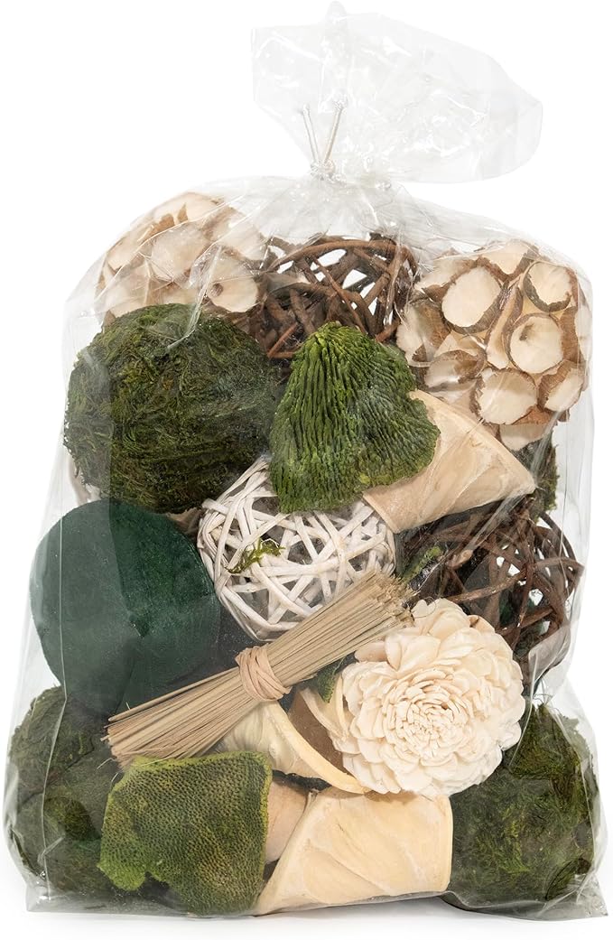 ANDALUCA Decorative Moss Balls Natural Bowl Filler Home Decor (Green Moss)