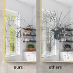 YIROMAN Bathroom Mirror 48"x24", Large Brushed Gold Bathroom Mirror for Over Sink with Aluminum Frame, Rectangular Vanity Mirror with Right Angle, Wall Mirror Hangs Horizontal or Vertical