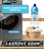 TidyFriend Laundry Detergent Holder with Laundry Room Rug Runner, Detergent Stand for Spill Protection, Non-Slip Runner Mat, and Stylish Room Organizer for Home & Laundry Spaces