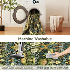 Runner Rug - 2'6"x8' Boho Washable Kitchen Rug, Non-Slip Soft Low Pile Rugs Indoor for Hallway Living Room Bedroom Sunroom, Vintage Stair Carpet Stain Resistance (Dark Green, 2.5x8ft)