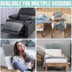 ROYALAY Recliner Leg Rest Cushion with Adjustable Straps Memory Foam Under Knee Pillow for Foot Elevation, Half Moon Leg Pillow Foldable bolster pillow for Waist Back Neck Reduce Pressure,gray