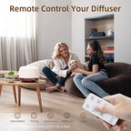 ASAKUKI 500ml Essential Oil Diffuser, Aromatherapy Fragrant Oil Humidifier Vaporizer, 7-Color Light and Auto-Off Safety Switch Reddish-Brown