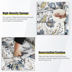 Upholstered Wingback Recliner Chair - Traditional Push Back Recliner Chair with Padded Seat, Fabric Floral Recliner Wingback Chair, Mid Century Modern Armchair for Living Room