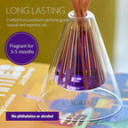Agraria Lavender & Rosemary Reed Diffuser Set, 12 Reeds Essential Oil Scent Diffuser for Home Fragrance, Gift Box