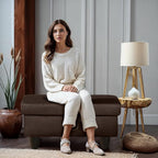 Ottoman Rectangular Storage Ottoman Bench, Flannel Footrest Stool Footstool with Lid for Living Room, Bedroom, Entryway, Coffee, 28.5"x19"x17.5"