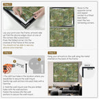 SIGNWIN 60"x72" Extra Large Framed Wall Art Medieval Fantasy Forest with Woodland Animals, Storybook-Inspired Scene for Home Living Room Bedroom Decor (Frame Assembly Required)