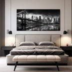 Brooklyn Bridge Wall Art Large City Wall Decor for Living Room Office Wall Decor 29 x 59 Inch