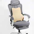 Soft Lumbar Pillow for Car Seat and Office Chair Back Support Pillow, Back Cushion for Pain Relief Improve Posture (Mesh-Beige)