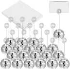 60 Pcs Disco Ball Table Number Holder, Place Card Holders, Tables Cards Photo Picture Display Numbers Stand Clips, for Wedding Birthday Disco Halloween Party Decorations