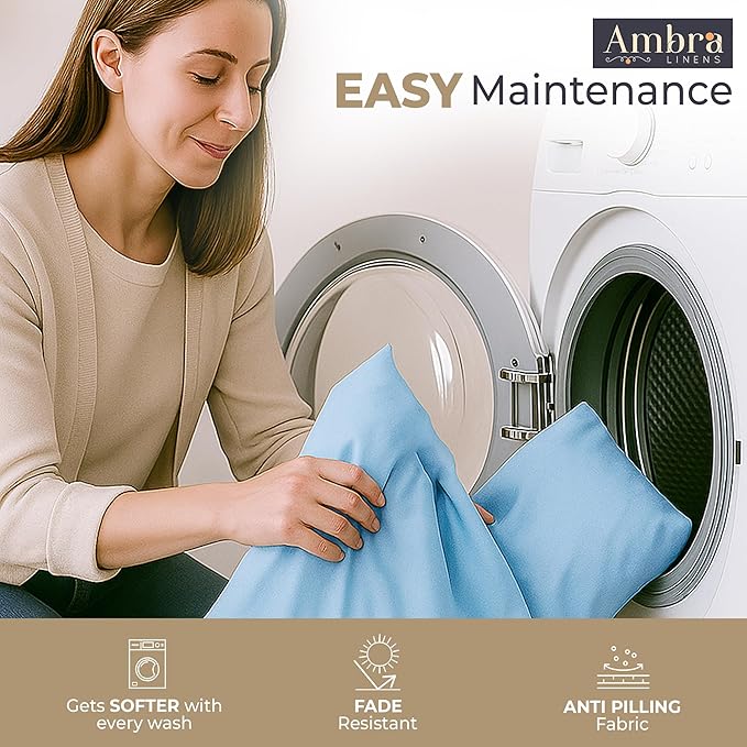 Ultra Soft Pillow Protectors 400TC Set of 2 Breathable Pillow Covers 100% Protection Against Stains, Dust & Dirt - Machine Washable