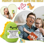 OCCdesign Mini Uncle Gifts from Niece Nephew I Love You Unclesaurs Best Uncle Gifts Cute Handmade Crochet Dino Thank You Gift for Uncle Funny Birthday, Christmas Ideas for Uncles Home Decor