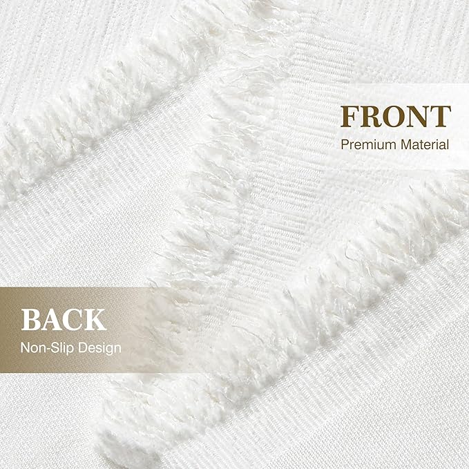 Couch Cover for Dogs Sectional Sofa Covers Washable for 2 Cushion Couch, Chenille Couch Cover Blanket, Sectional Sofa Slipcovers, Multi-Use Furniture Protector for Kids, Pets, 91" X134", White