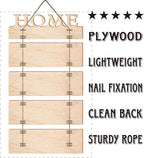 Wooden Collage Panels Home Affirmations Wall Sign- Wall Plaques for Living Room,Bedroom,Dining Room,Bathroom - Multicolor Rustic Family Farmhouse Wall Decor 5pcs