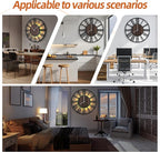 LEIKE Large Wall Clocks with Night Light Battery Operated,Silent Non Ticking,Rustic Modern Big Wood Clock for Living Room, Bedroom,Kitchen,Farmhouse,Office,Home Decor-32 Inch(Roman Numerals)