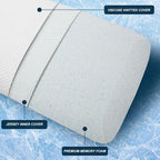 Slim 3.2" Stomach Sleeping Memory Foam Pillow-Thin, Flat, Soft Yet Supportative for Belly, Back& Stomach Sleepers