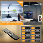 Desk lamp，Led Desk Lamp for Office Home - Eye Caring Architect lamp, 24WDual Screen Computer Monitor Adjustable Smart Desk lamp, Suitable for Home/Office/Bedroom