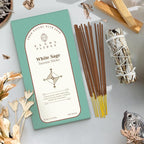 White Sage Incense Sticks, Organic Hand Dipped 100 Sticks with Natural Herbs & Aromatic Ingredients, Burn Time 45 to 60 Minutes, Incense for Positivity, Yoga, Meditation, Relaxation, Spiritual Gift