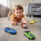 KIDAMI Pull Back Cars for Kids, Die Cast Metal Toy Cars Playset with Door Openable, Vehicles Race Toys for Toddlers, Boys, Girls’ Educational Play (4 Pack)