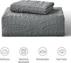 Love's cabin Twin Quilt Set Dark Grey Bedspreads Bedding Set - Soft Bed Lightweight Bedspread Comforter - Modern Style Coin Pattern Coverlet for All Season - 2 Pieces (1 Quilt, 1 Pillow Sham)