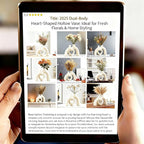 Snuggle Hollow Ceramic Decorative Vase, Modern Minimalist Nordic Boho Ins Style Vases for Home Decor Living Room Shelf Entryway Coffee Table or Console Décor (Matte Milky White)