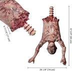 AW 37" Halloween Half Body Prop Skinned Hanging Corpse Torso Haunted House Party Indoor Outdoor Decoration 2025