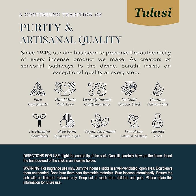 Tulasi Incense Sticks Set of 12 Scents (180 Sticks) Variety Natural Fragrances - Lavender, White Sage, Patchouli, Rose, Chakra, Mantra, Sandalwood, Palo Santo, Fruit for Meditation & Positive Vibes
