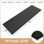 Sturdy Front Door Mat, 24" x 72" Heavy Duty Outdoor Indoor Mats to Trap Dirt and Moisture, Non-Slip Waterproof Doormat Inside Entrance, Washable Welcome Mats for Home Entryway（Black）