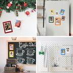 Acrylic Magnetic Refrigerator Picture Frames, 3x5 Inch Fridge Magnetic Mini Photo Frames Compatible with Polaroid Camera Photos for Refrigerator/Locker/Wall, Colorful 6 Pack