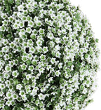 Bornbridge Artificial Baby's Breath Topiary Ball Tree - 4' Baby's Breath Ball Tree - Indoor/Outdoor Topiary Trees - Artificial Outdoor Plants (2 Pack)