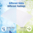 Shredded Foam Pillow for Sleeping, Cooling Bed Pillows Set of 2, Adjustable Pillows for Side, Back, Stomach Sleepers with Washable Pillowcase (King Size, Purple)