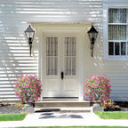 Artificial Faux Hanging Flowers Plants for Outdoor Summer Decoration, 2 PCS Fake Silk Flowers for Outside Daisy Planter UV Resistant Look Real for Patio Porch Home Decor(Mix Purple)