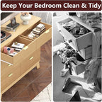 Fluted Dresser for Bedroom,8 Drawer Dresser for Closet Organizer and Storage Cabinet,Chest of Drawers with Gold Handle,TV Stand,Storage Organizer for Living Room,Hallway,Entryway,Nature Oak