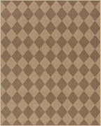 Lahome Checkered Easy Jute Rug 8x10, Washable Rugs for Living Room Dining Room Farmhouse Indoor Outdoor Mat, Neutral Checkerboard Non Slip Black Carpet for Office Backyard Patio