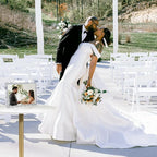 Acrylic Picture Frames 3 Pack 5x7 Scalloped with Detachable Brackets, Vertical and Horizontal Tabletop Display, Clear Magnetic Photo Frames for Home/Party/Wedding