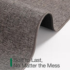 LUMI Ultra Thin Door Mat for Entryway, Low Profile Non Slip Rubber Backing Indoor Doormat, Easy Clean Welcome Entrance Mat for Inside House, Patio,Brown 24"x36"